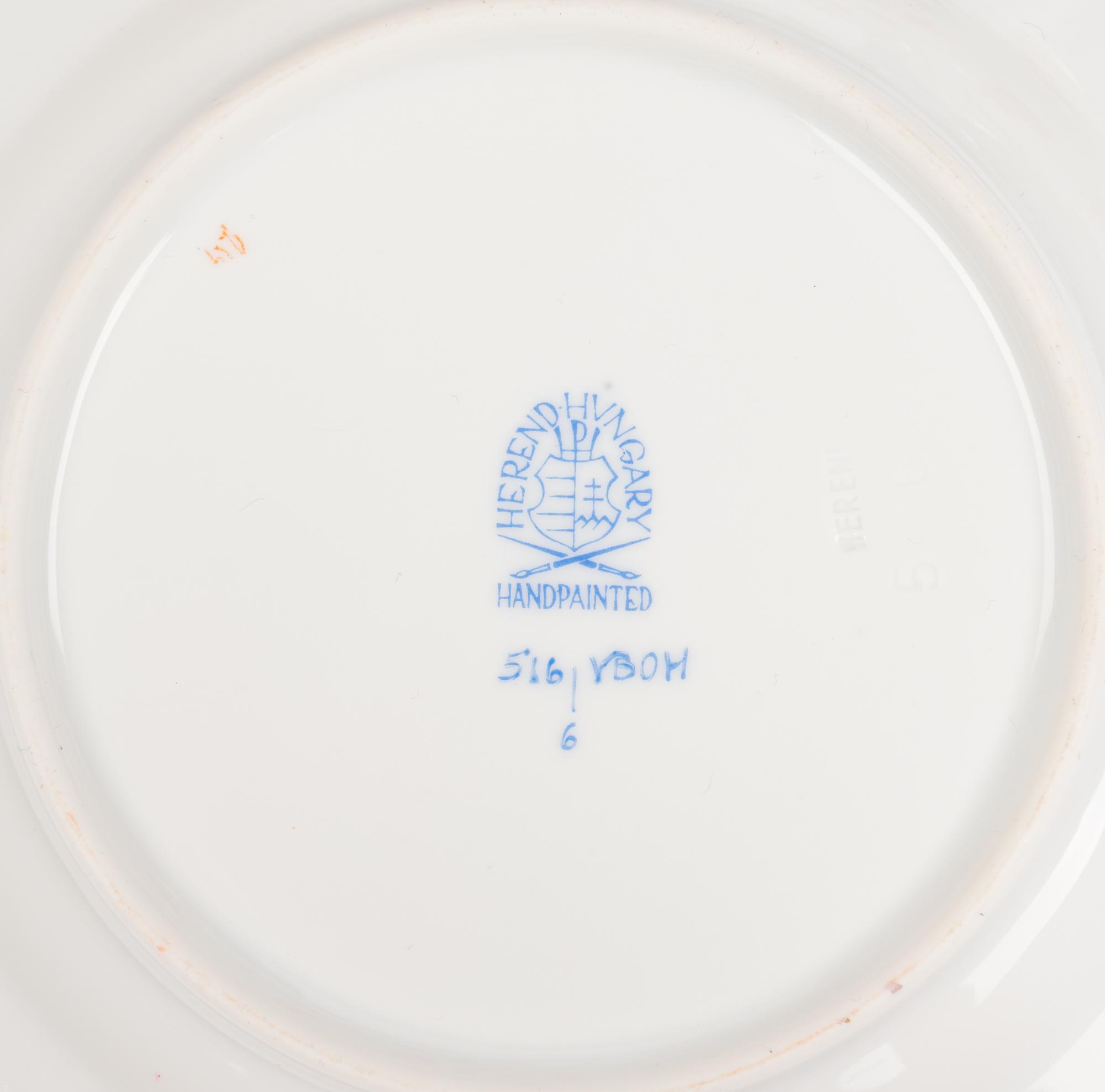 A Herend Fortuna Rust Porcelain Dinner Service