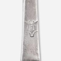 A silver tablespoon John Tanner (1713-1785), Newport, RI, circa 1735