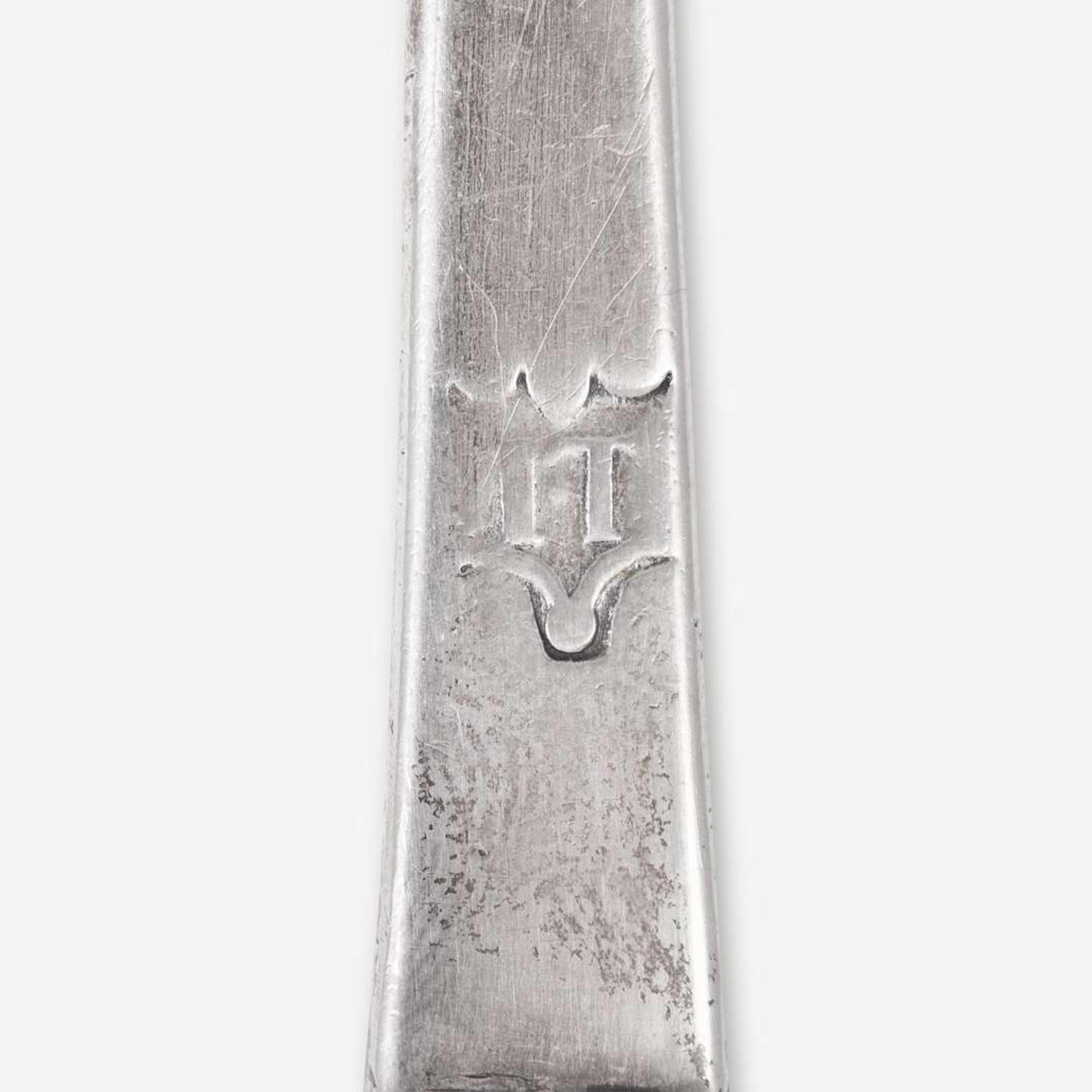 A silver tablespoon John Tanner (1713-1785), Newport, RI, circa 1735