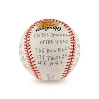 A Stan Musial Multi Career Achievement/Stat Inscribed Signed Autograph Baseball