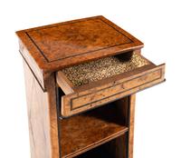 A Charles X Burlwood Pedestal Bookcase