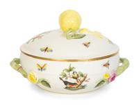 A Herend Porcelain Rothschild Bird Covered Tureen