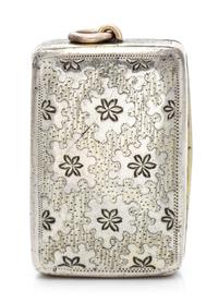 A George III Silver Vinaigrette, Thomas Phipps & Edward Robinson, London, 1786, the case worked with foliate decoration.