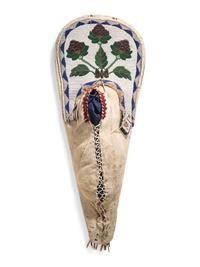Plateau Child's Beaded Hide Cradleboard