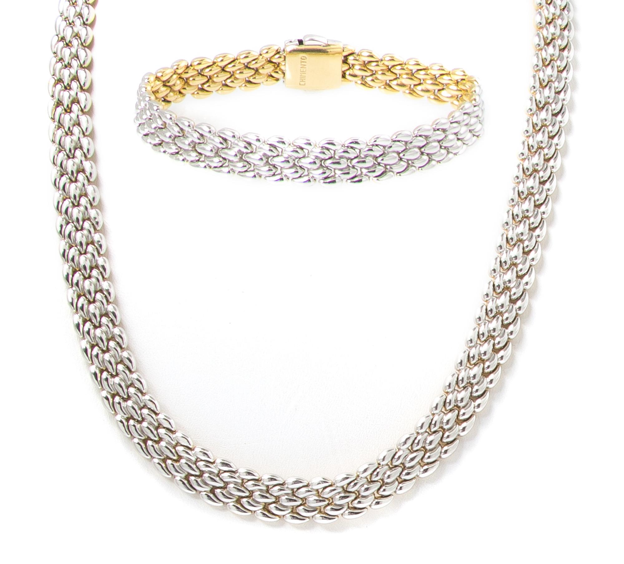 An 18 Karat Yellow and White Gold Reversible Demi Parure, Chimento, 42.00 dwts.