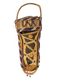 Apache Beaded Hide Doll Cradle
