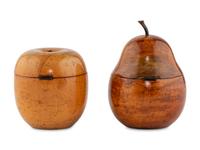 Two English Fruit-Form Tea Caddies