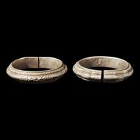 Three Pairs of Chinese Silver Bracelets, Late Qing Dynasty-Republic Period 晚清-民國 銀鐲三對