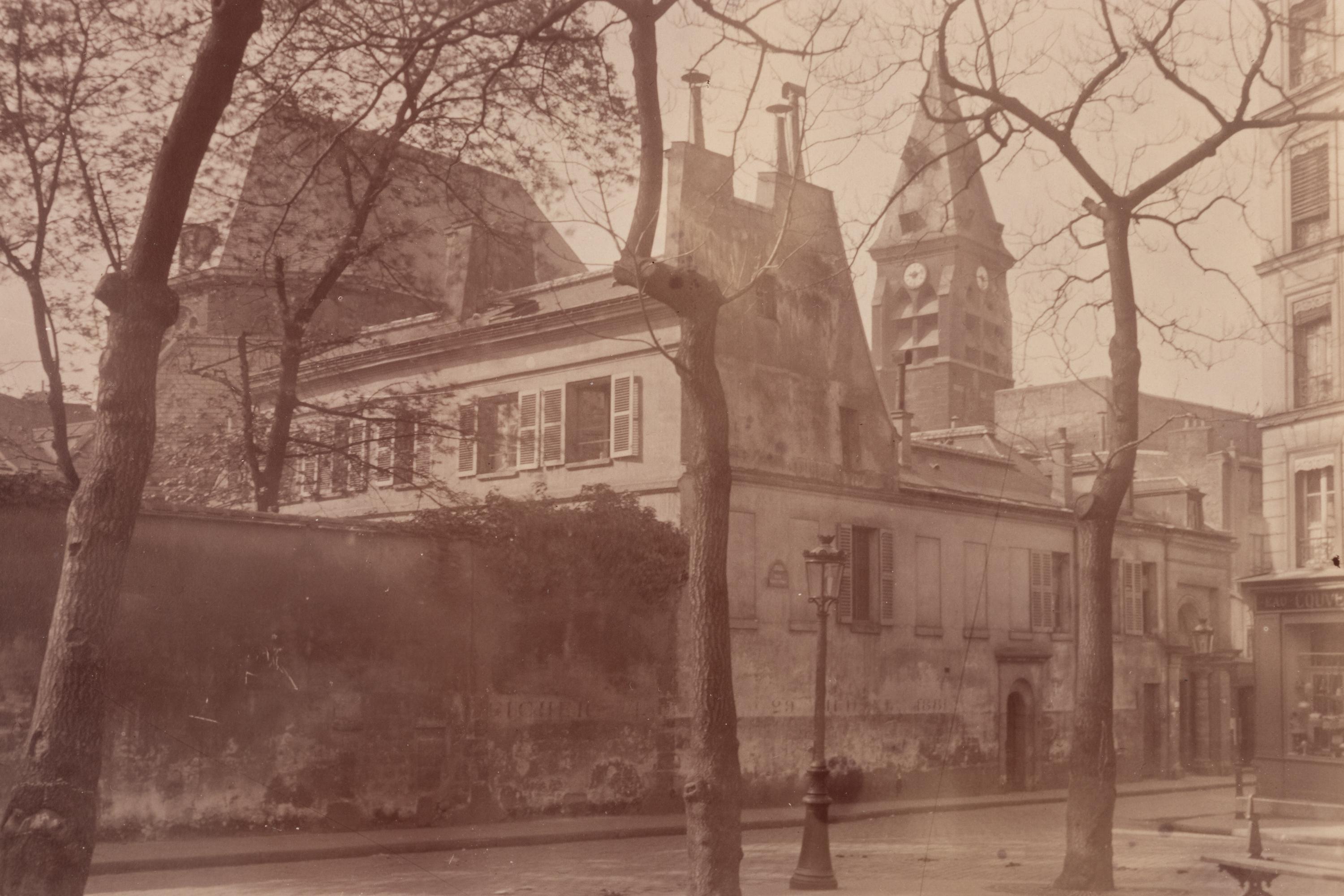 A group of five photographs depicting Paris ( Les Archives - rue des Francs Bourgeois , 1899-1900; Annexe de l'Hôtel Dieu, rue de la Bucherie, cour Saint Julien , 1902-1903; H ô tel de Chanac [cour], 127 rue de Grenelle , 1907; Saint-M é dard, 1926; Avenue de l'Observatoire , 1899-1900)