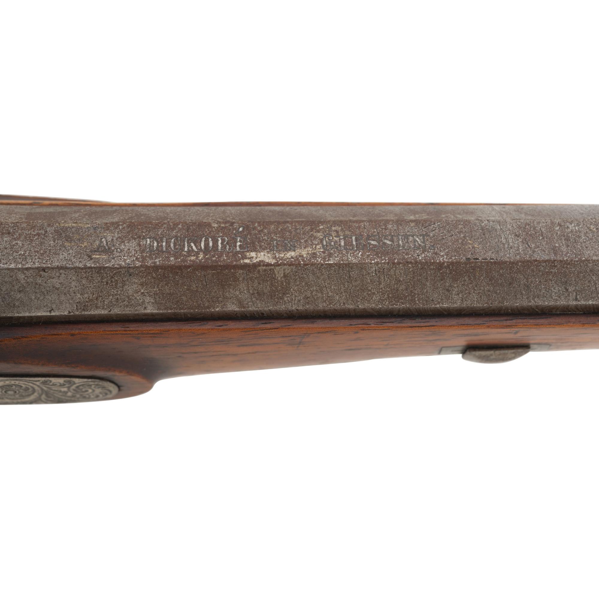Pair of mid-19th Century Germanic Percussion Target Pistols by A. Dickore of Giessen