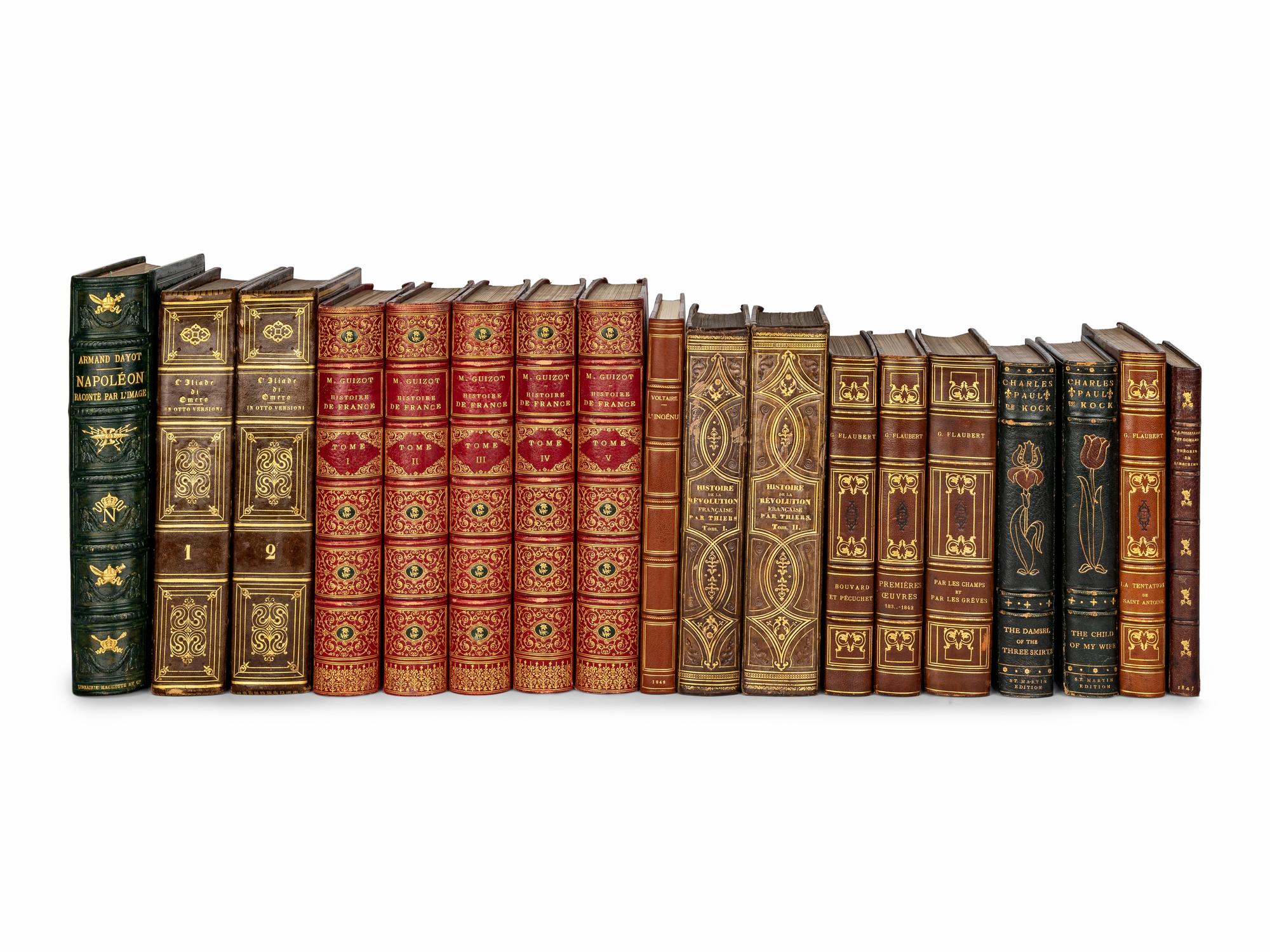 [BINDINGS]. A group of 12 works in French finely bound, including: