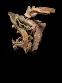 A Pair of Glazed Dragon-Form Roof-Tiles