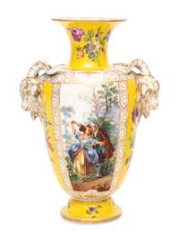 A Pair of Dresden Porcelain Vases