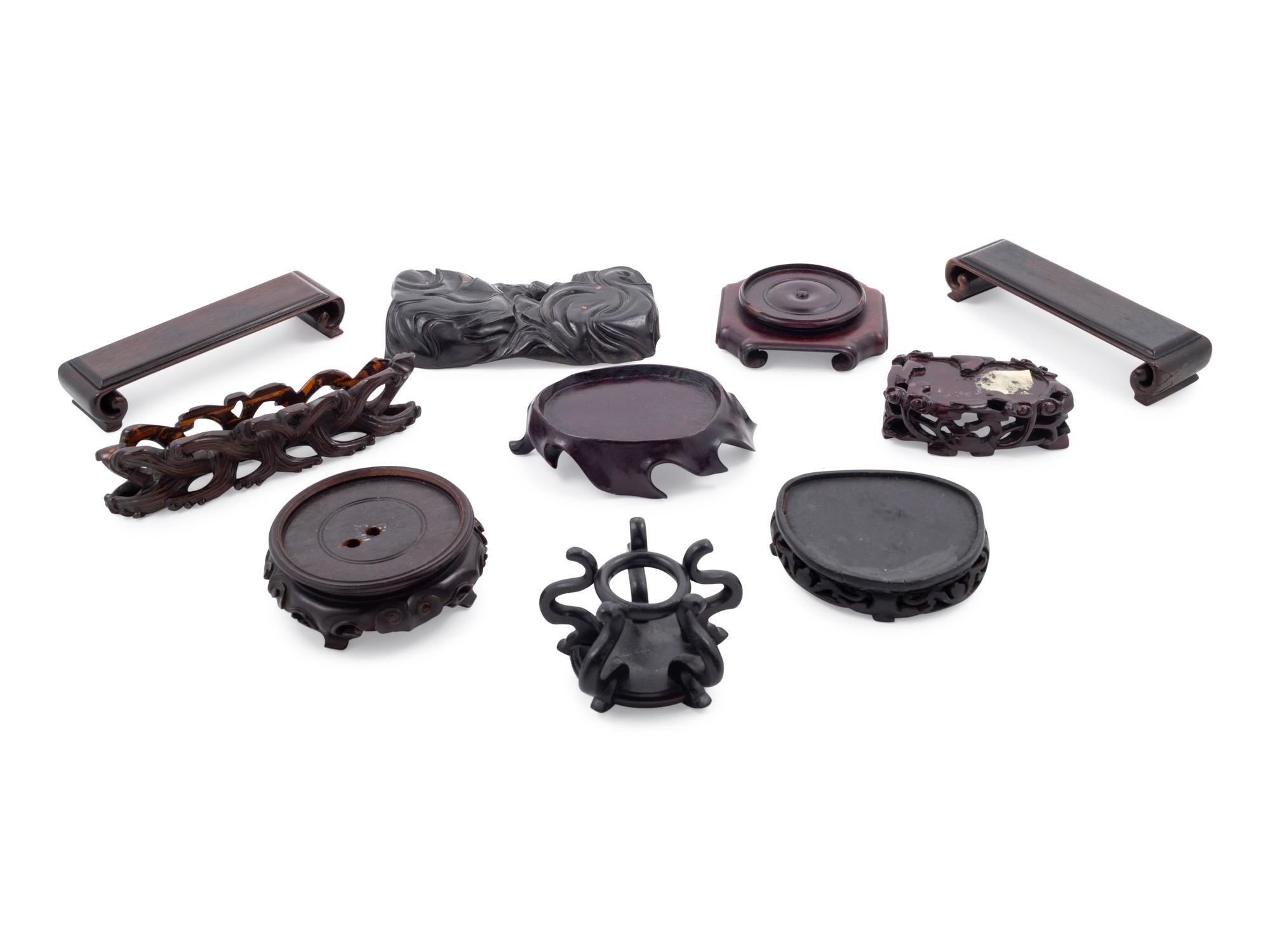 Ten Chinese Diminutive Hardwood Stands