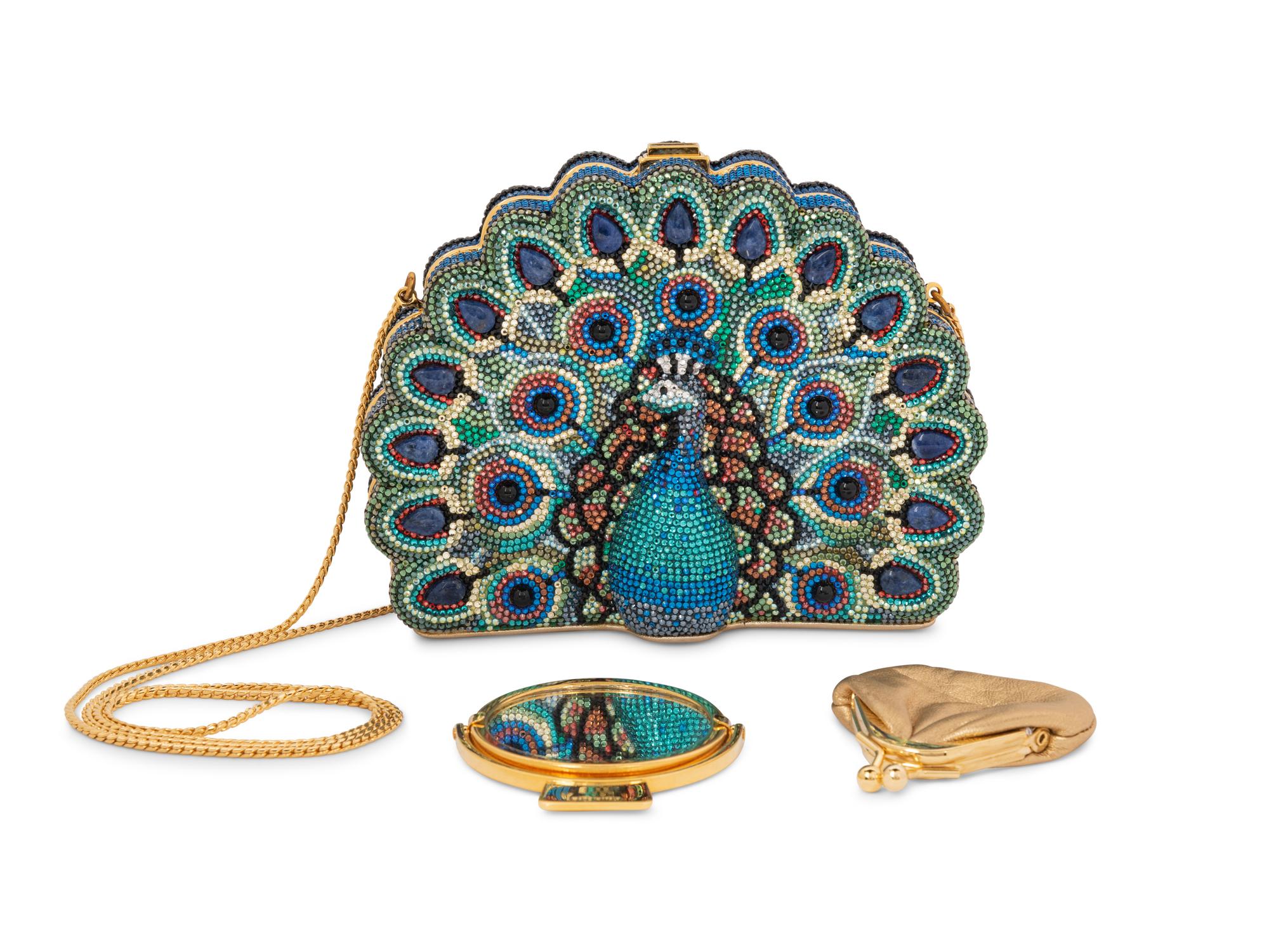 Judith Leiber Peacock Minaudière