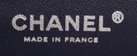 CHANEL, NAVY PATENT DOUBLE FLAP BAG