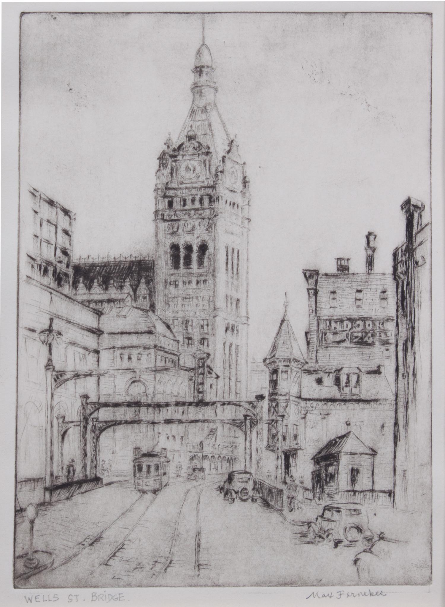 Max Fernekes, (Wisconsin, 1905-1984), Wells St. Bridge