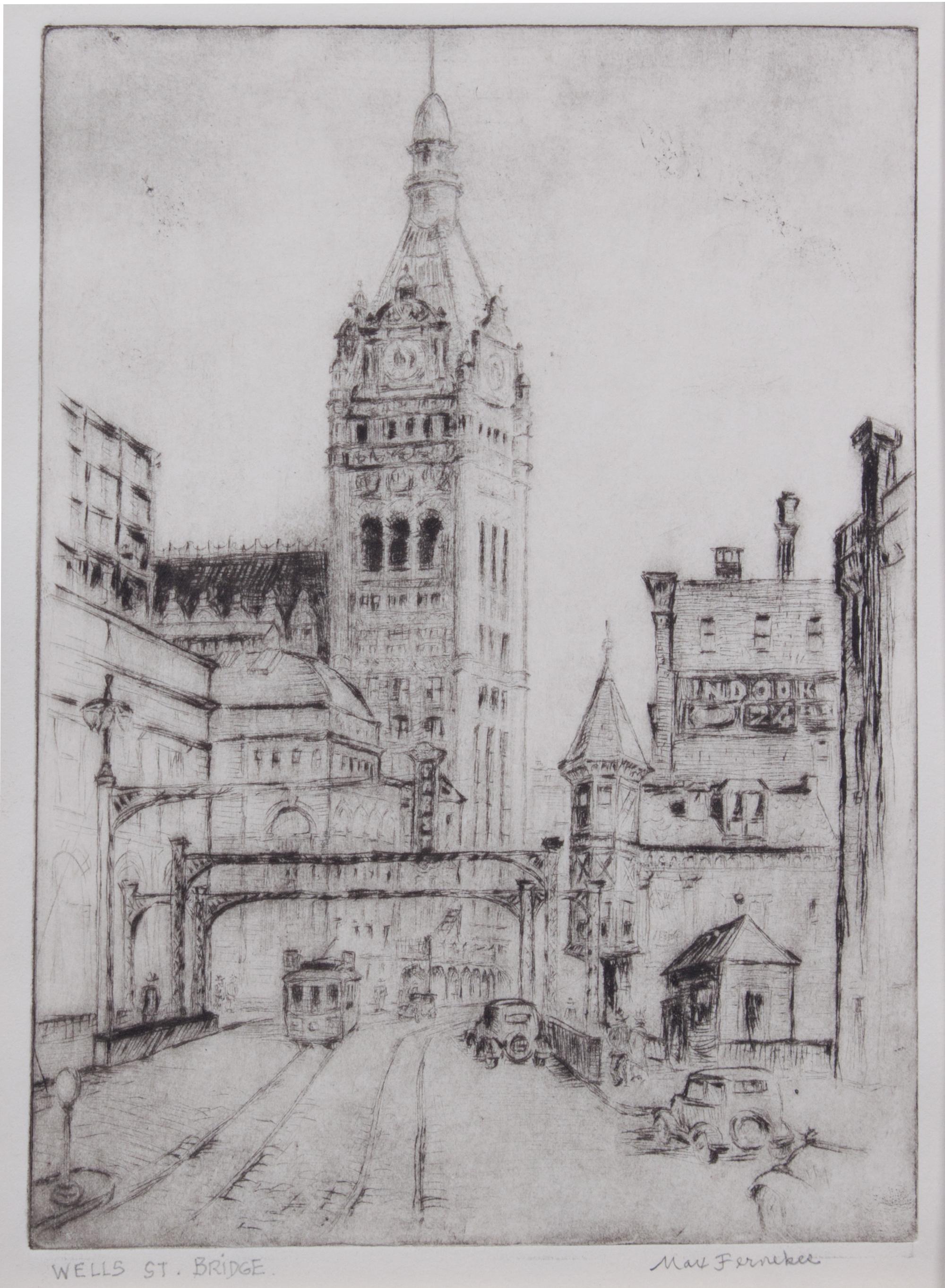Max Fernekes, (Wisconsin, 1905-1984), Wells St. Bridge