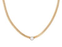 YELLOW GOLD AND DIAMOND NECKLACE