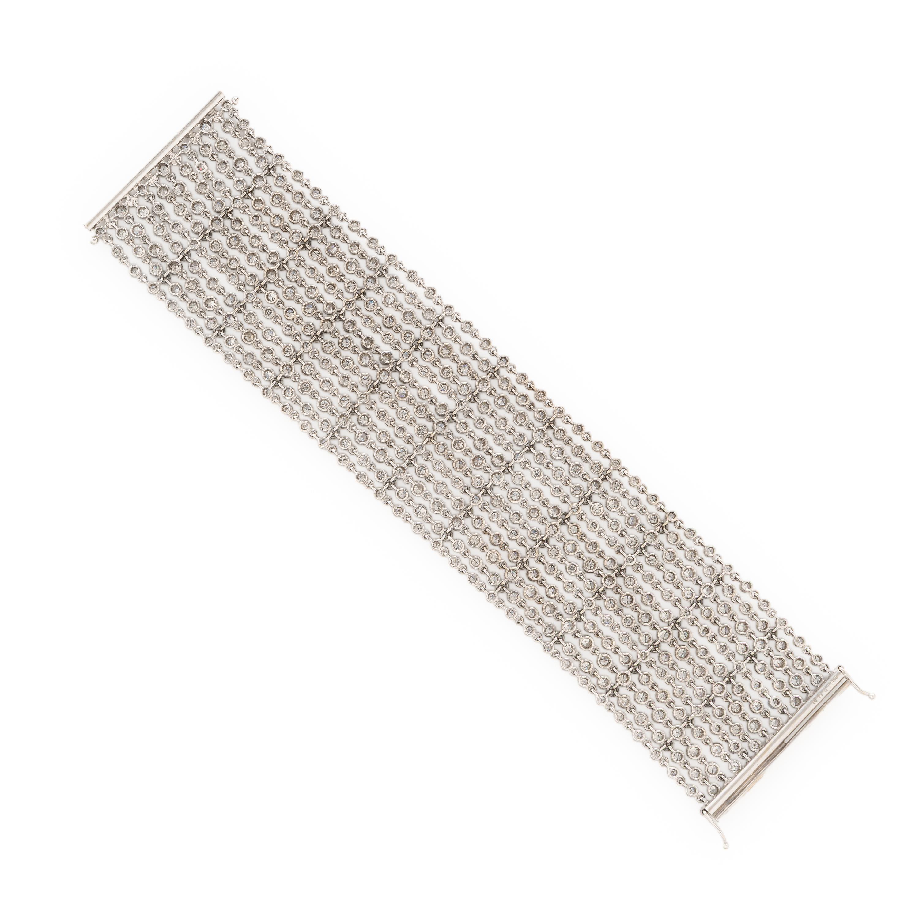 Diamond and White Gold Bracelet