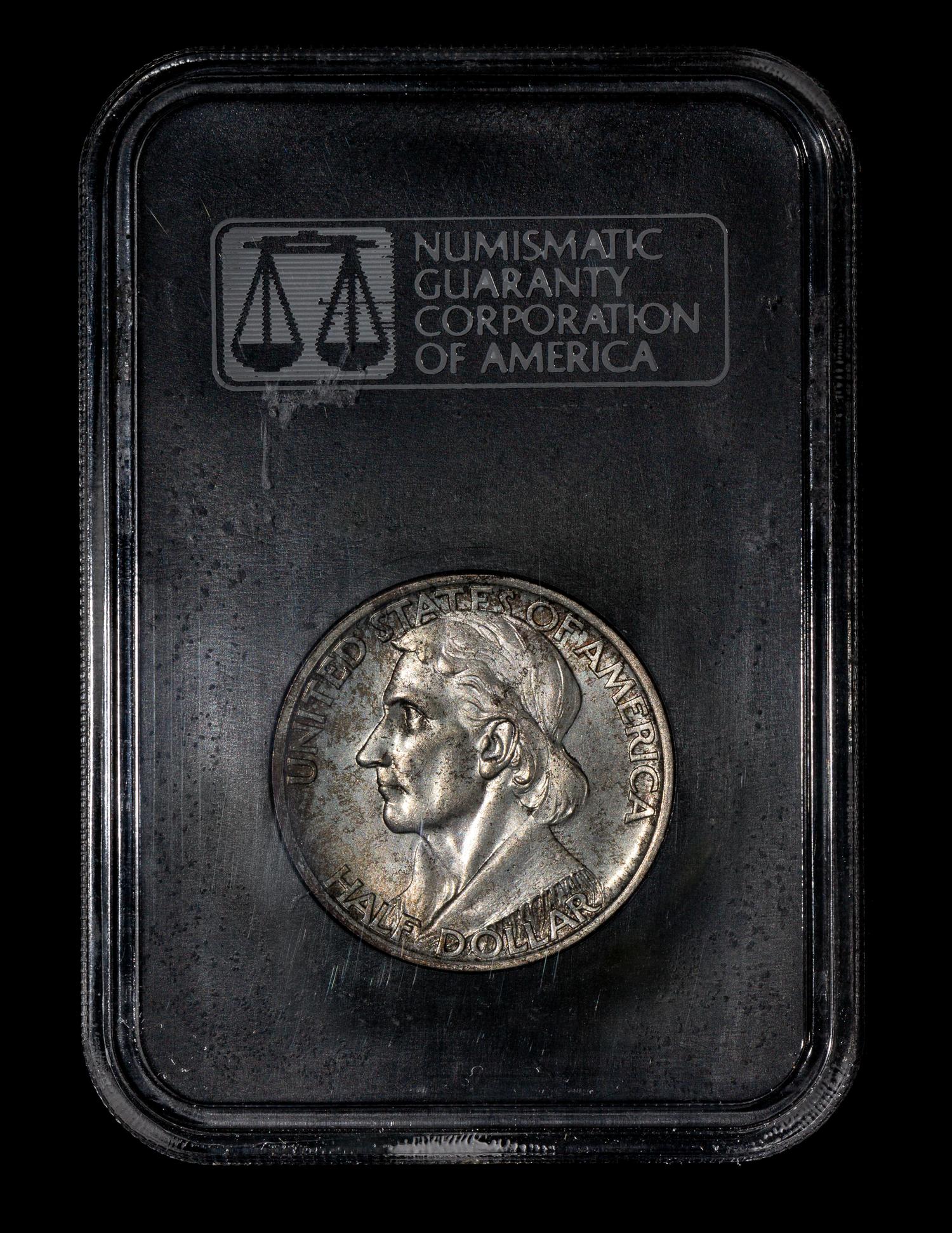 A United States 1937 Daniel Boone Commemorative 50c Coin — NGC graded MS65