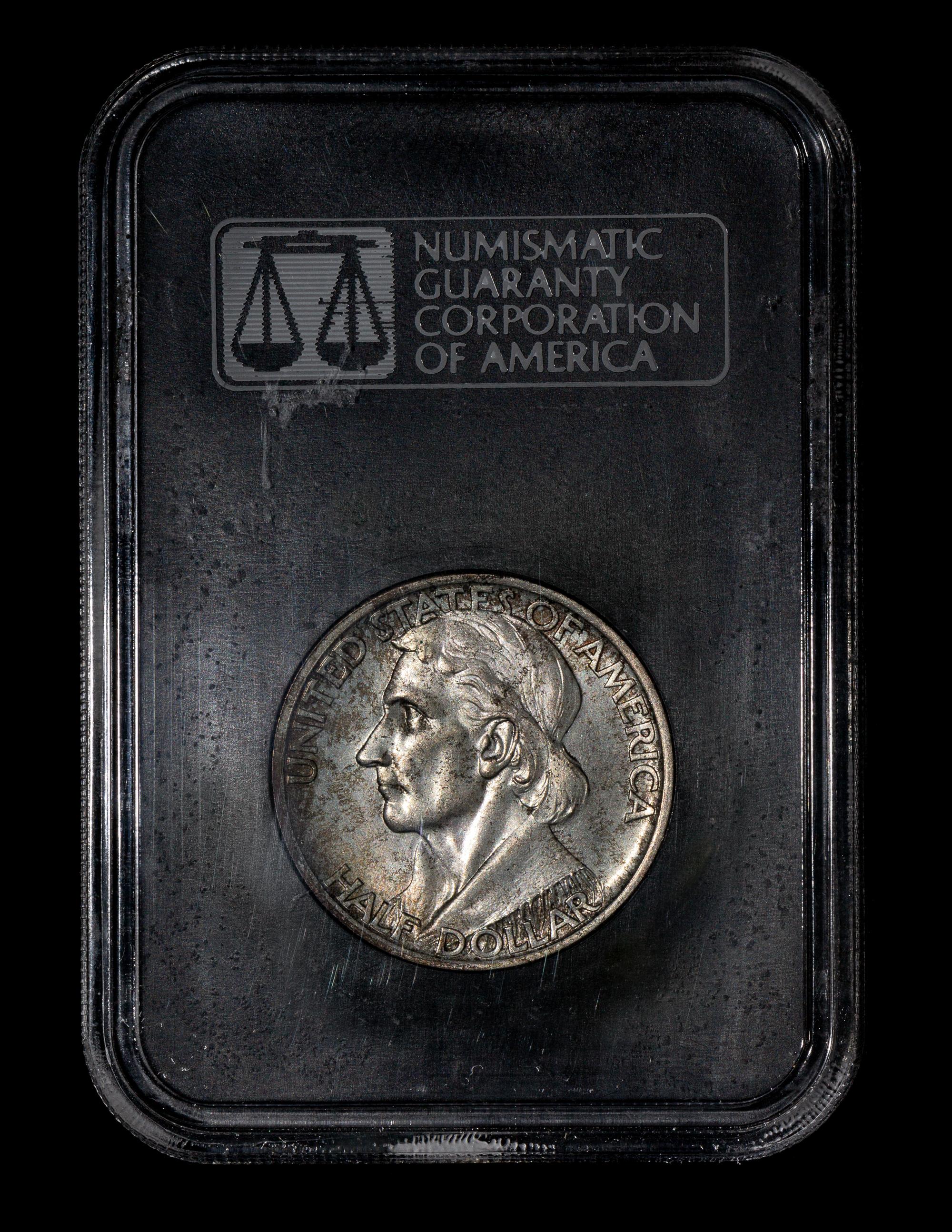 A United States 1937 Daniel Boone Commemorative 50c Coin — NGC graded MS65