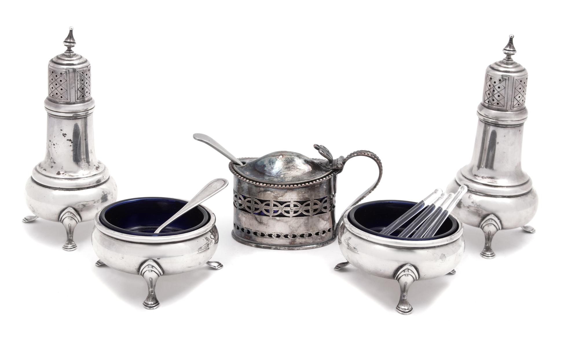 Group of Five Silver Table Articles