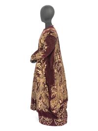 A Metallic Thread Embroidered Gown
