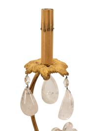 A Pair of Rock Crystal Two-Light Sconces in the Style of Maison Baguès