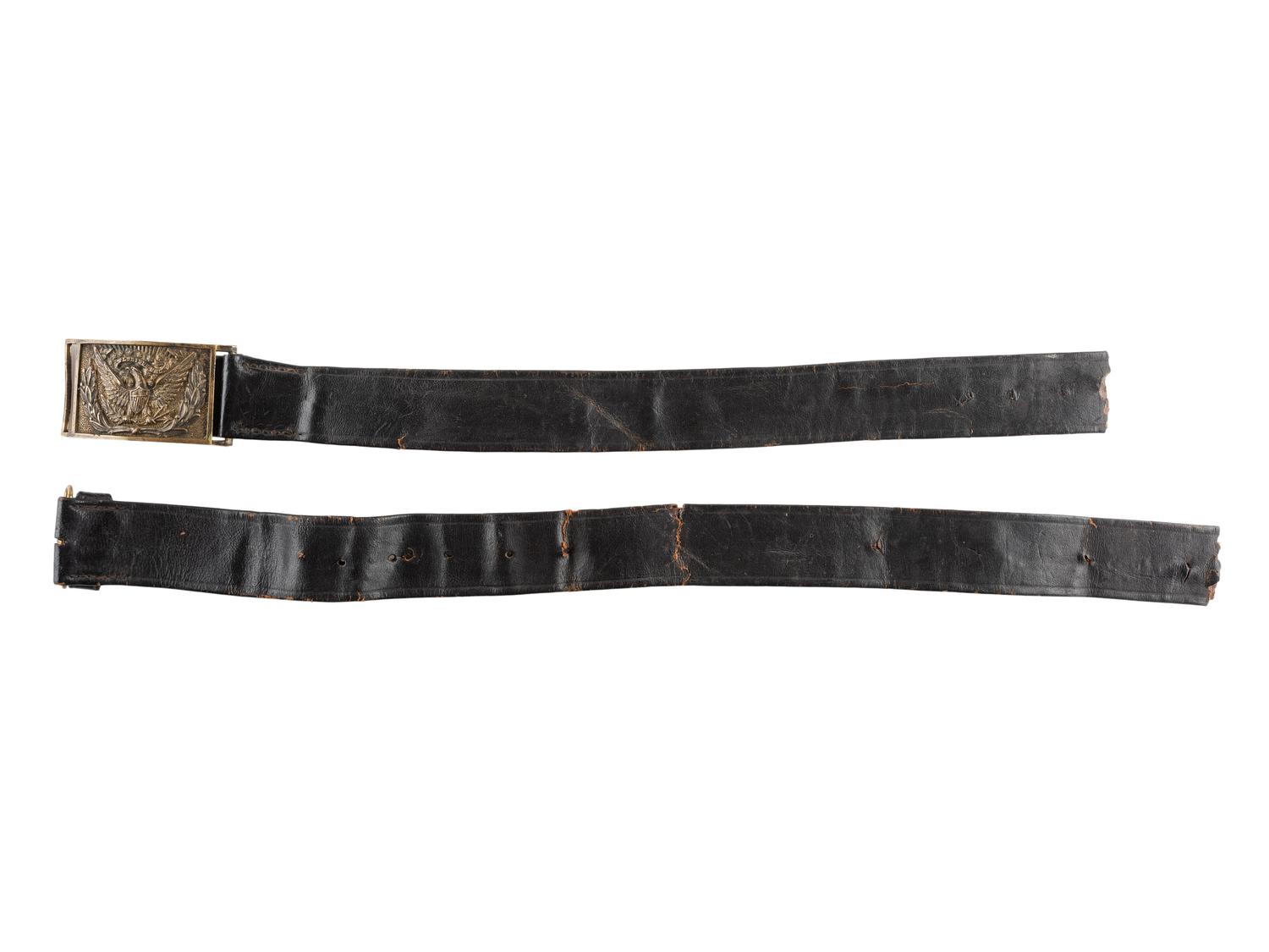 [CIVIL WAR]. Belt equipped with a Model 1851 officer's sword belt plate.