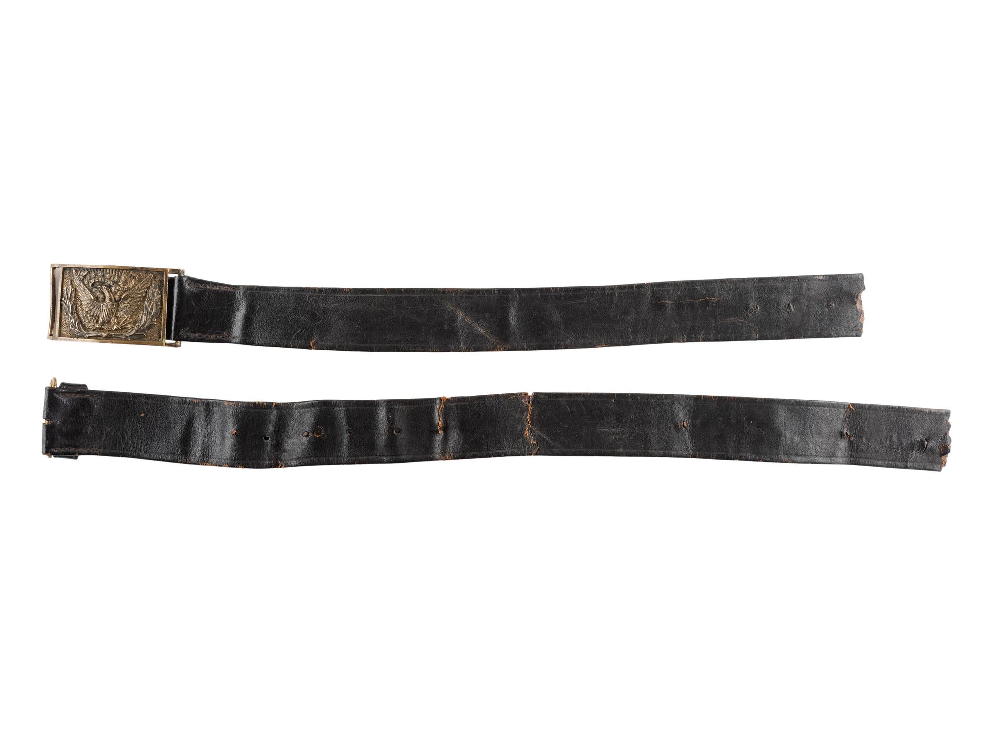 [CIVIL WAR]. Belt equipped with a Model 1851 officer's sword belt plate.