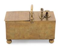 An English Brass 'Honor' Tobacco Box