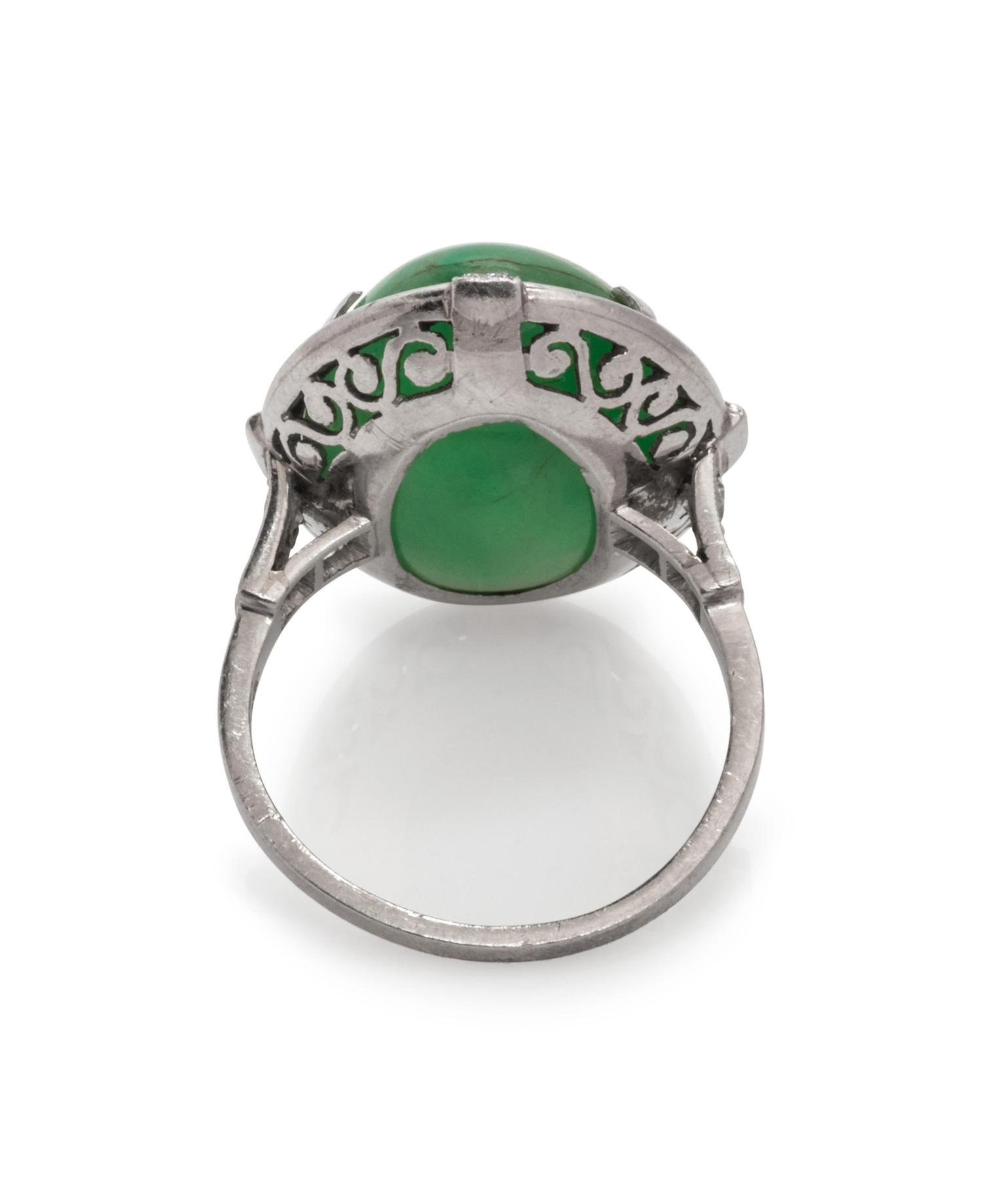 Jade and Diamond Ring