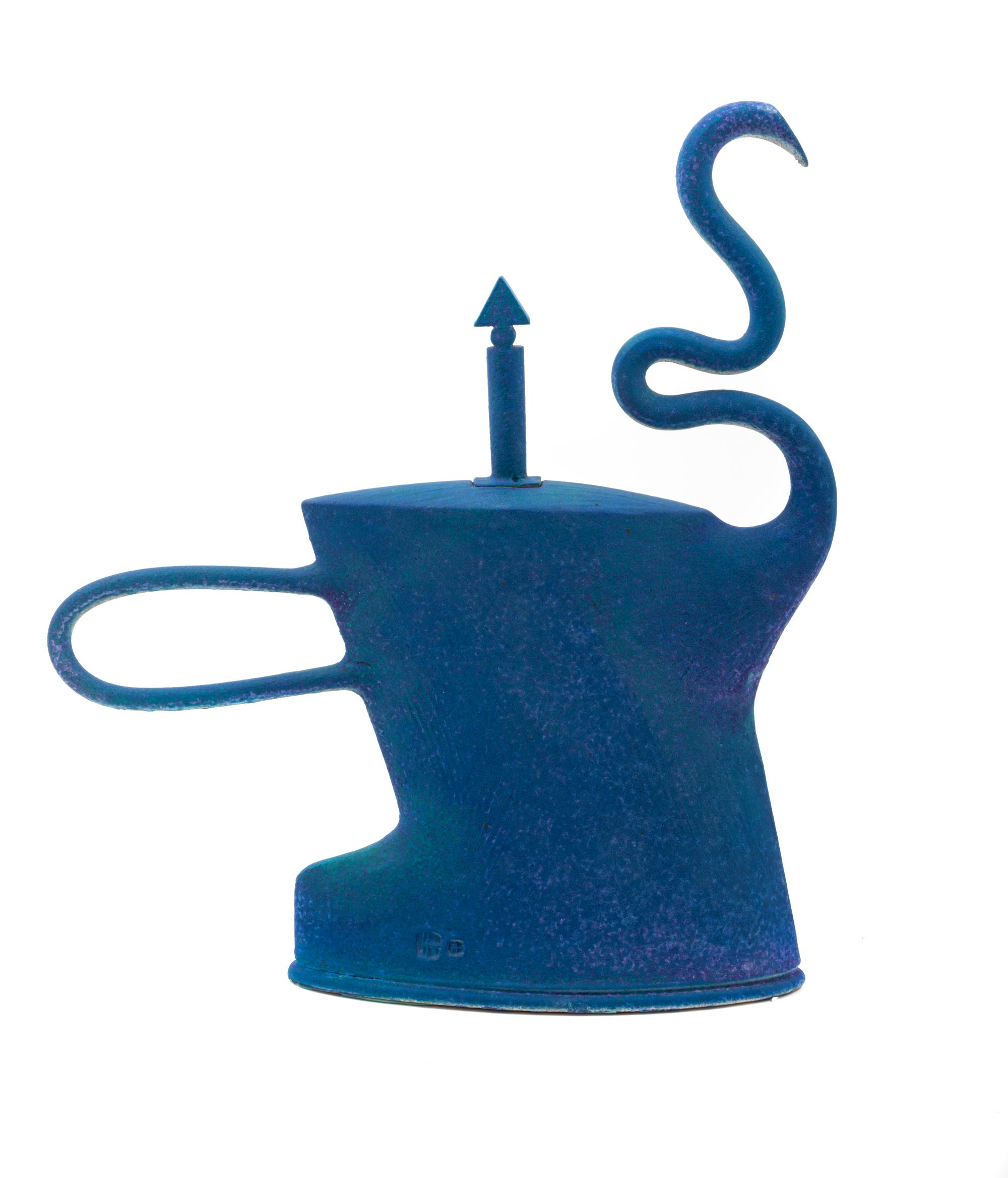Patrick Horsley, (American, b. 1943), Blue Teapot #2