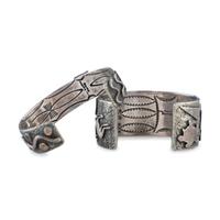 Sterling Silver Cuff Bracelets, with Inlay
