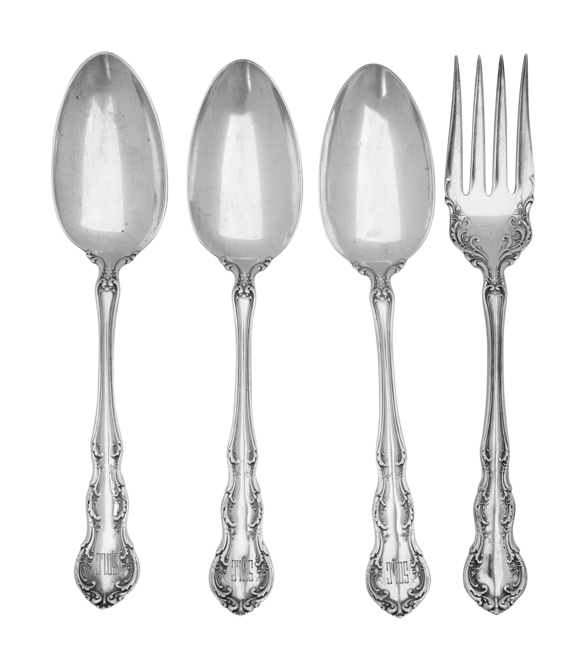 An American Silver Flatware Service