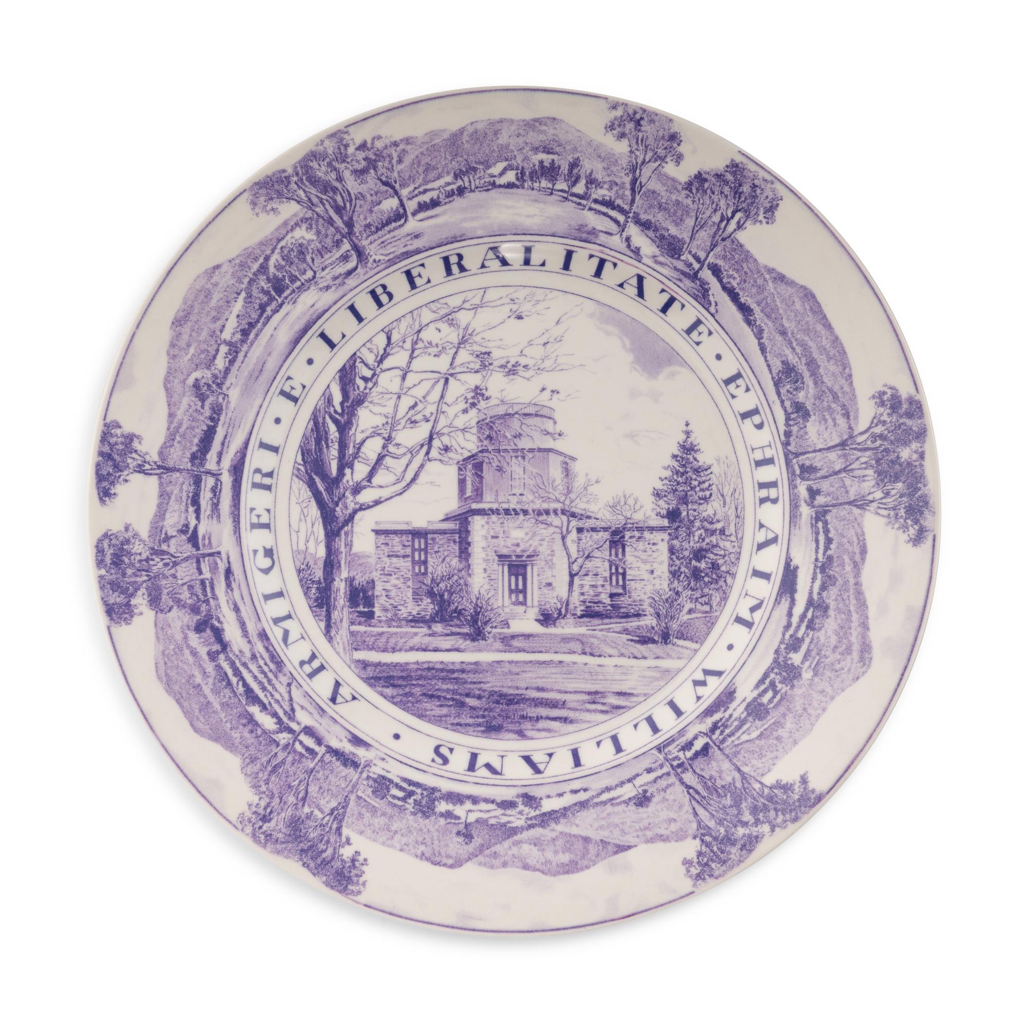 A Set of Three Wedgewood Plates with Scenes from Williams College
