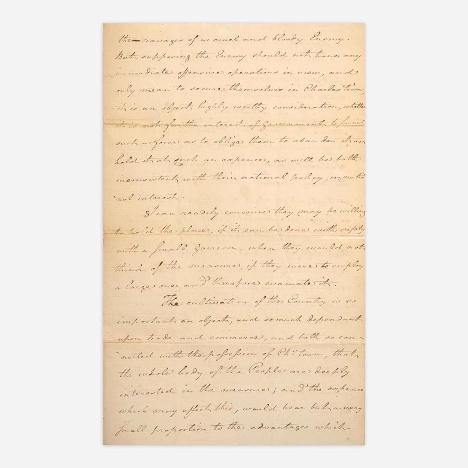 [American Revolution] (Greene, Nathanael) Manuscript Letter
