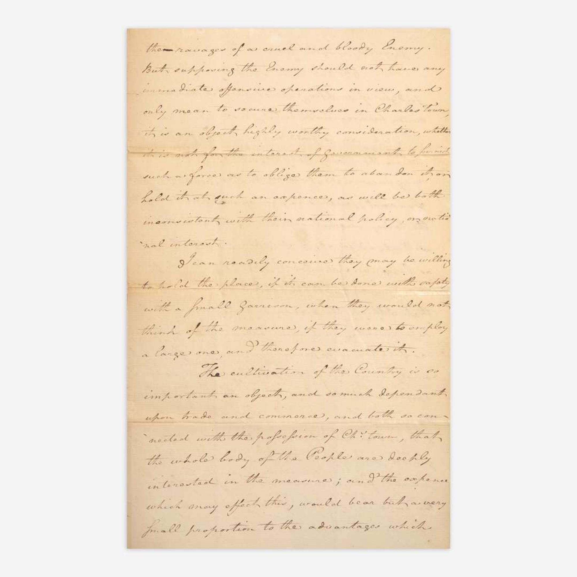 [American Revolution] (Greene, Nathanael) Manuscript Letter
