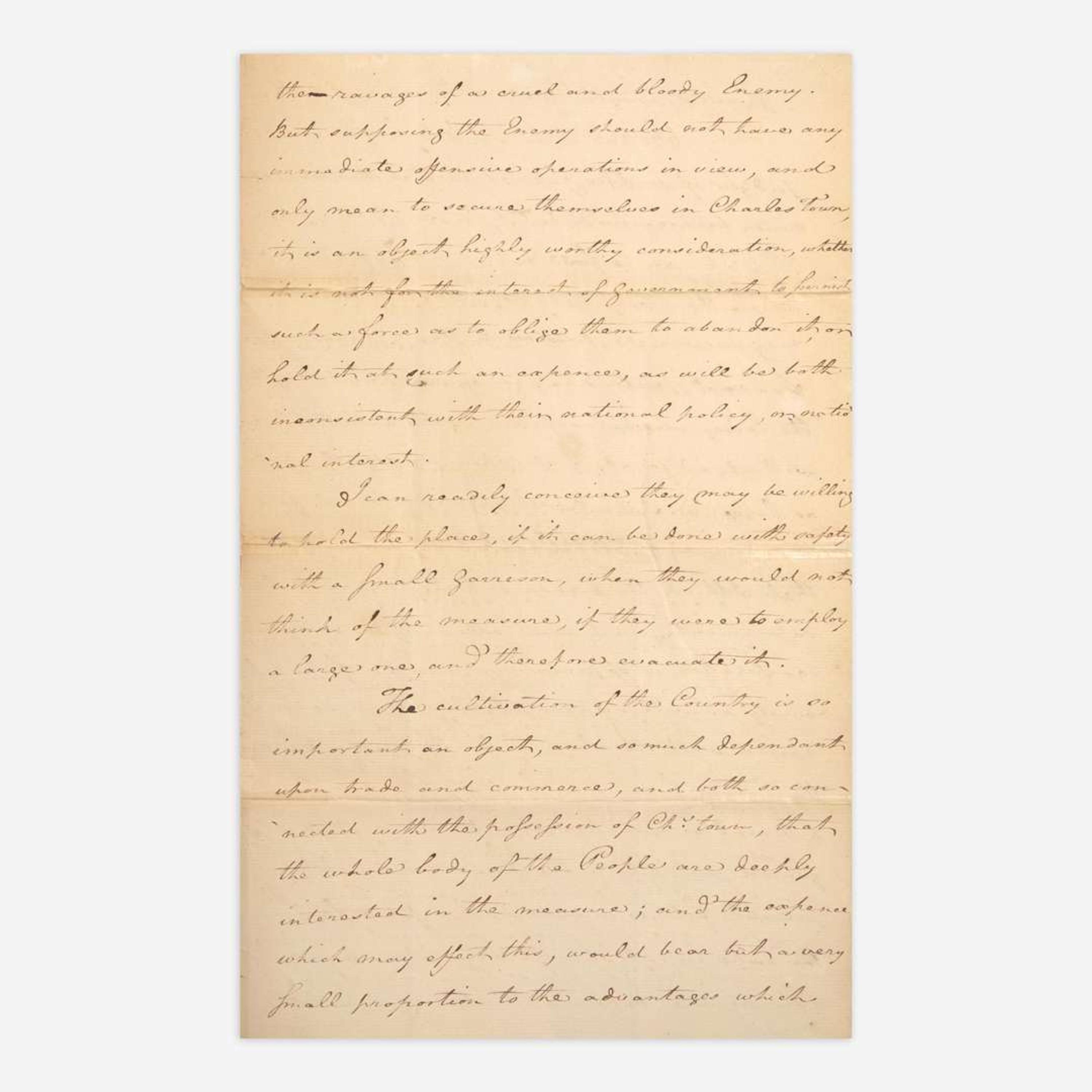 [American Revolution] (Greene, Nathanael) Manuscript Letter