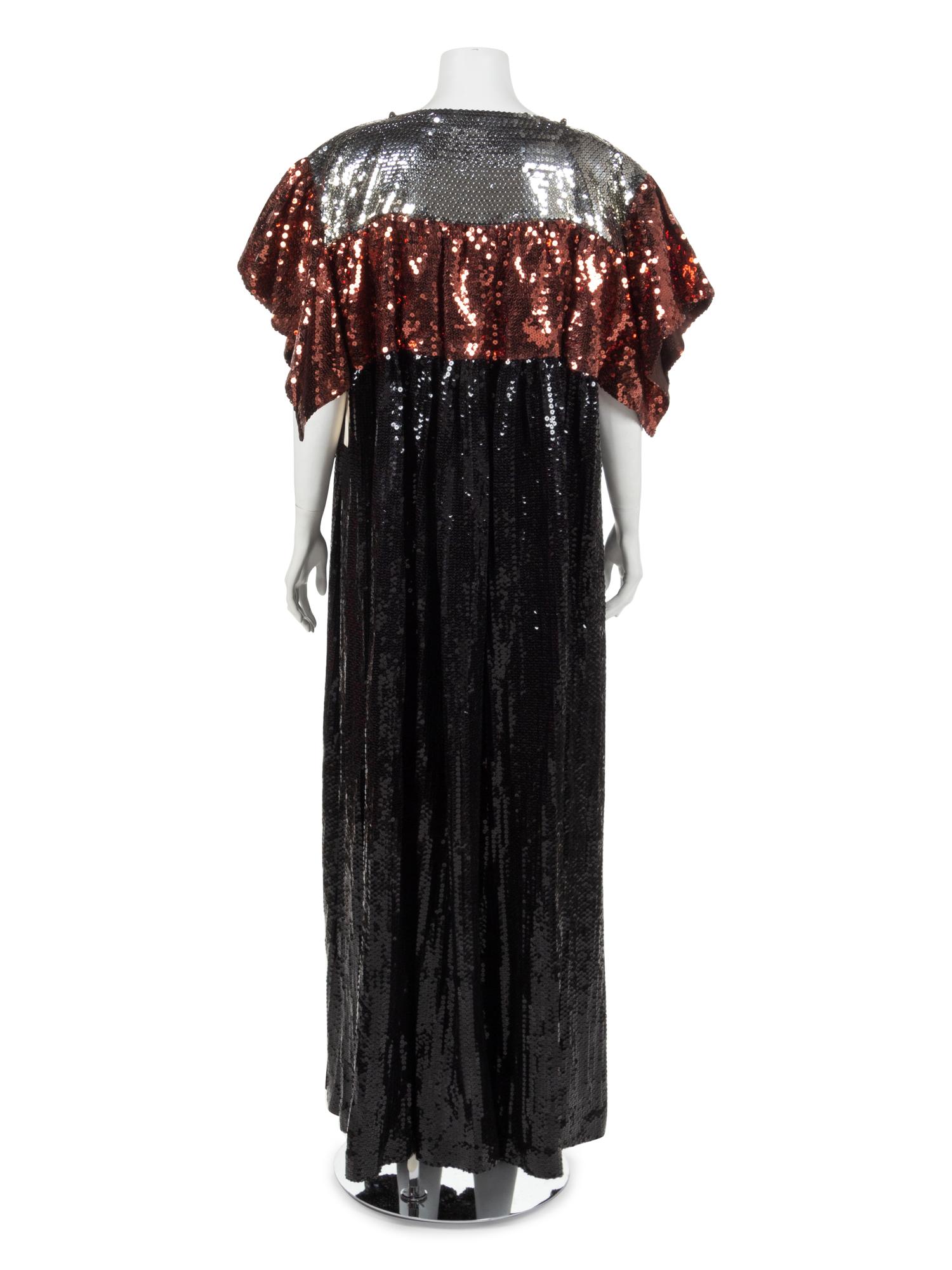 Geoffrey Beene Sequined Evening Dress, c1975