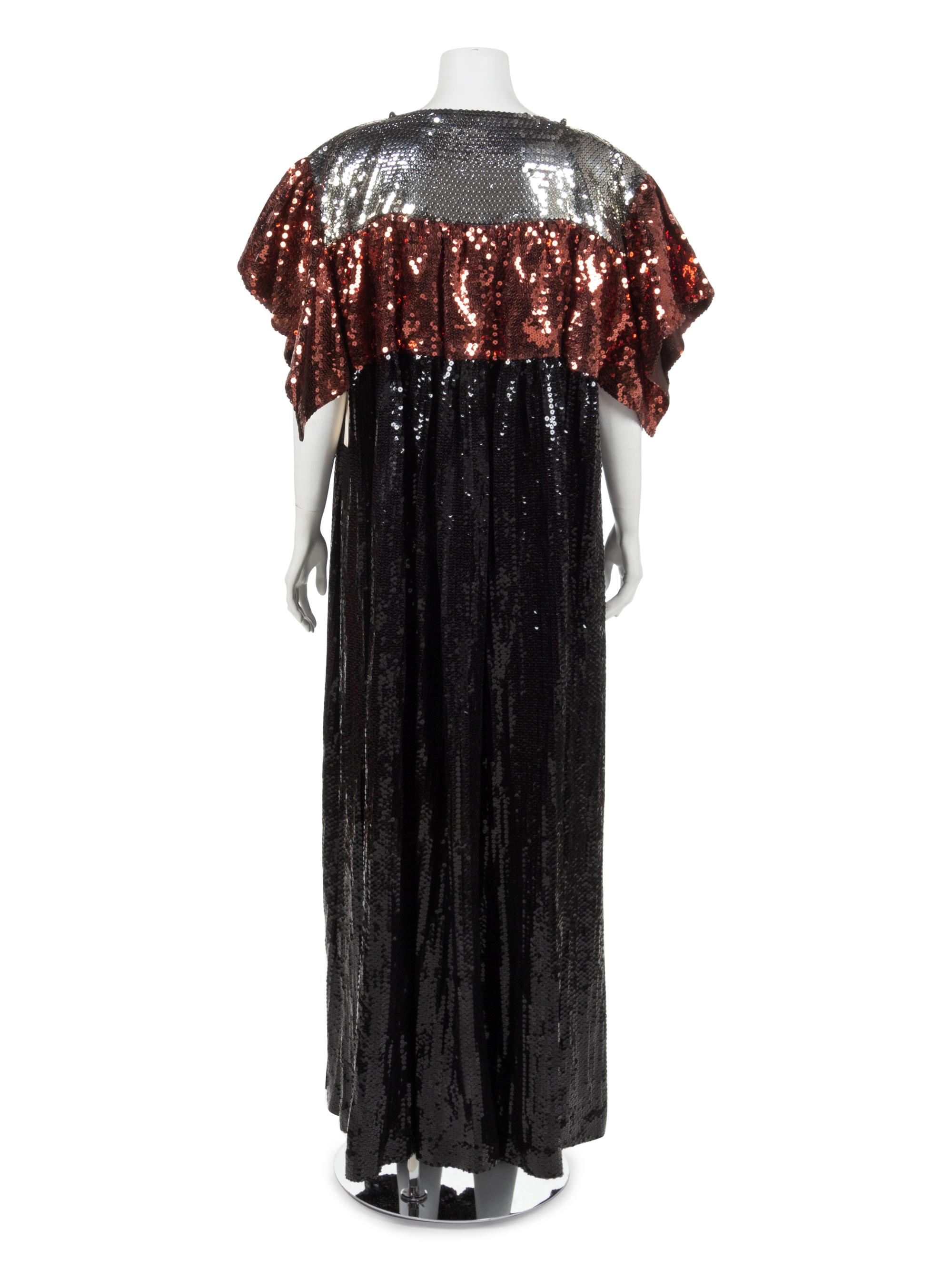 Geoffrey Beene Sequined Evening Dress, c1975