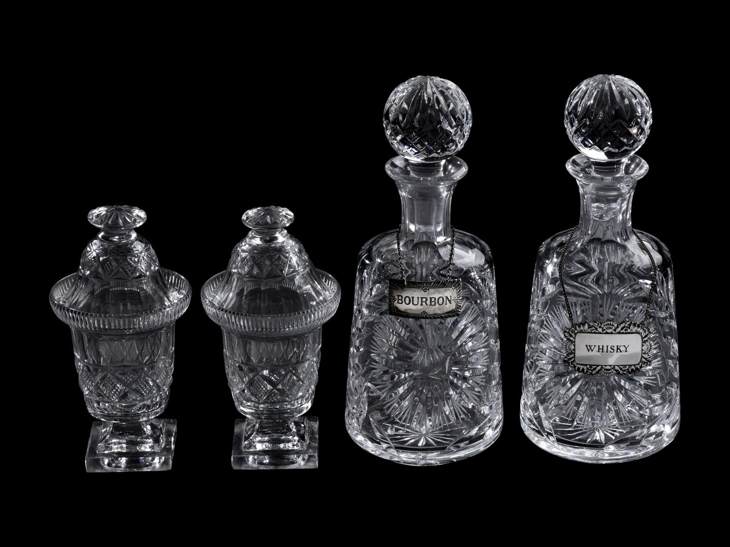 Eleven Anglo-Irish and Other Cut Glass Articles