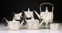 Six piece sterling silver coffee and tea service j.e. caldwell & co., philadelphia, pa, 20th century