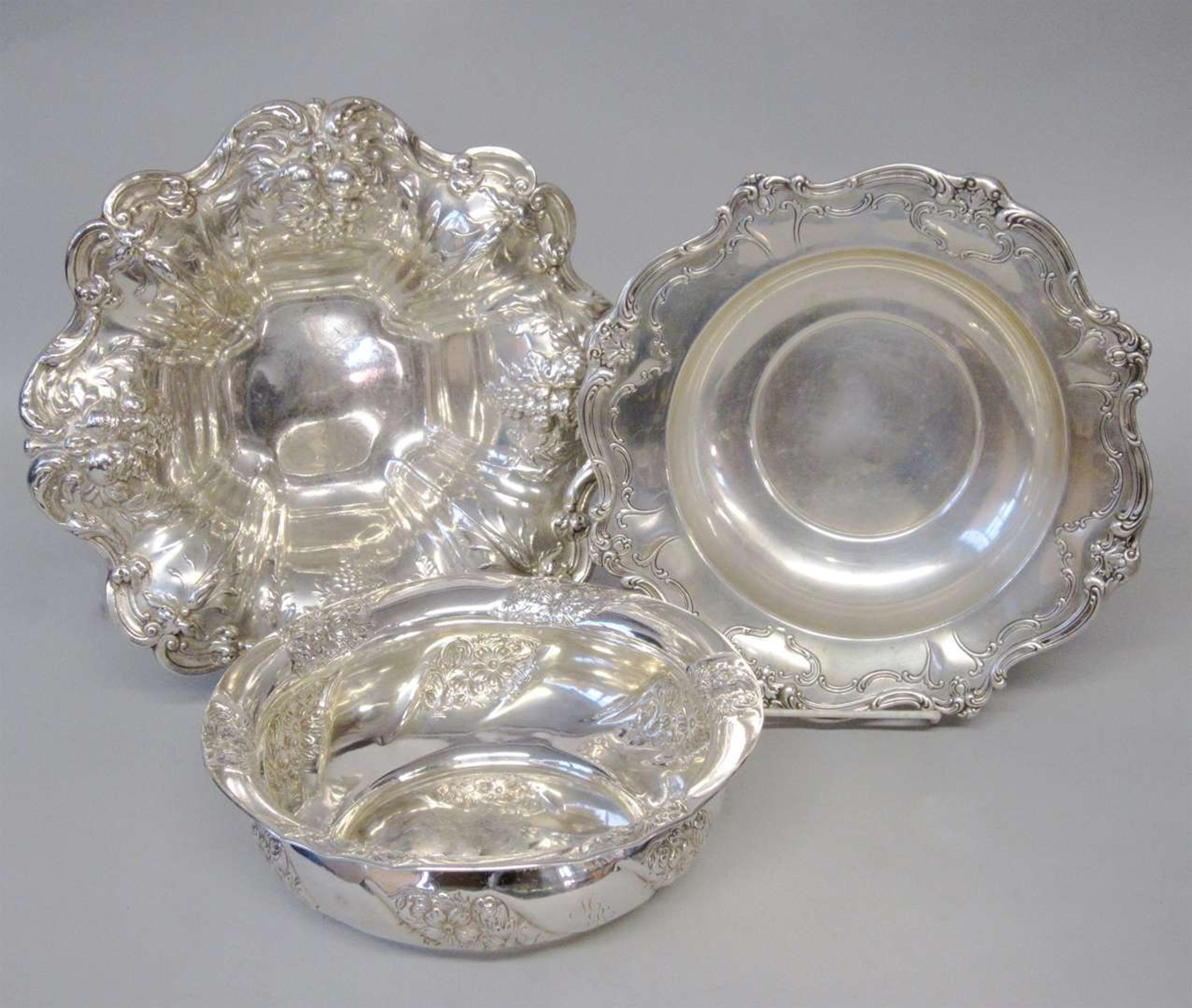 Sterling silver footed bowl reed & barton, taunton, ma, 20th century