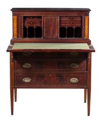 An American Mahogany Secretary Bureau Height 45 3/4 x width 35 3/4 x depth 18 3/4 inches. — LATE 19TH CENTURY