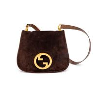 Gucci, Blondie Suede Shoulder Bag