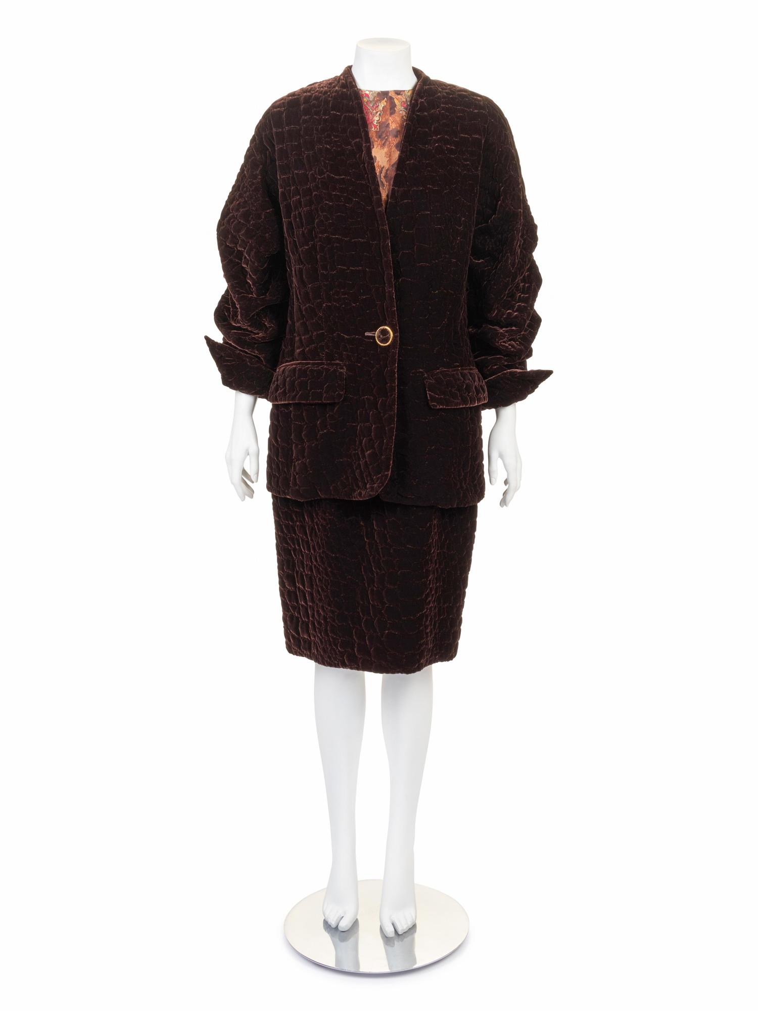 Gianfranco Ferre Quilted Ensemble, 1980-90s