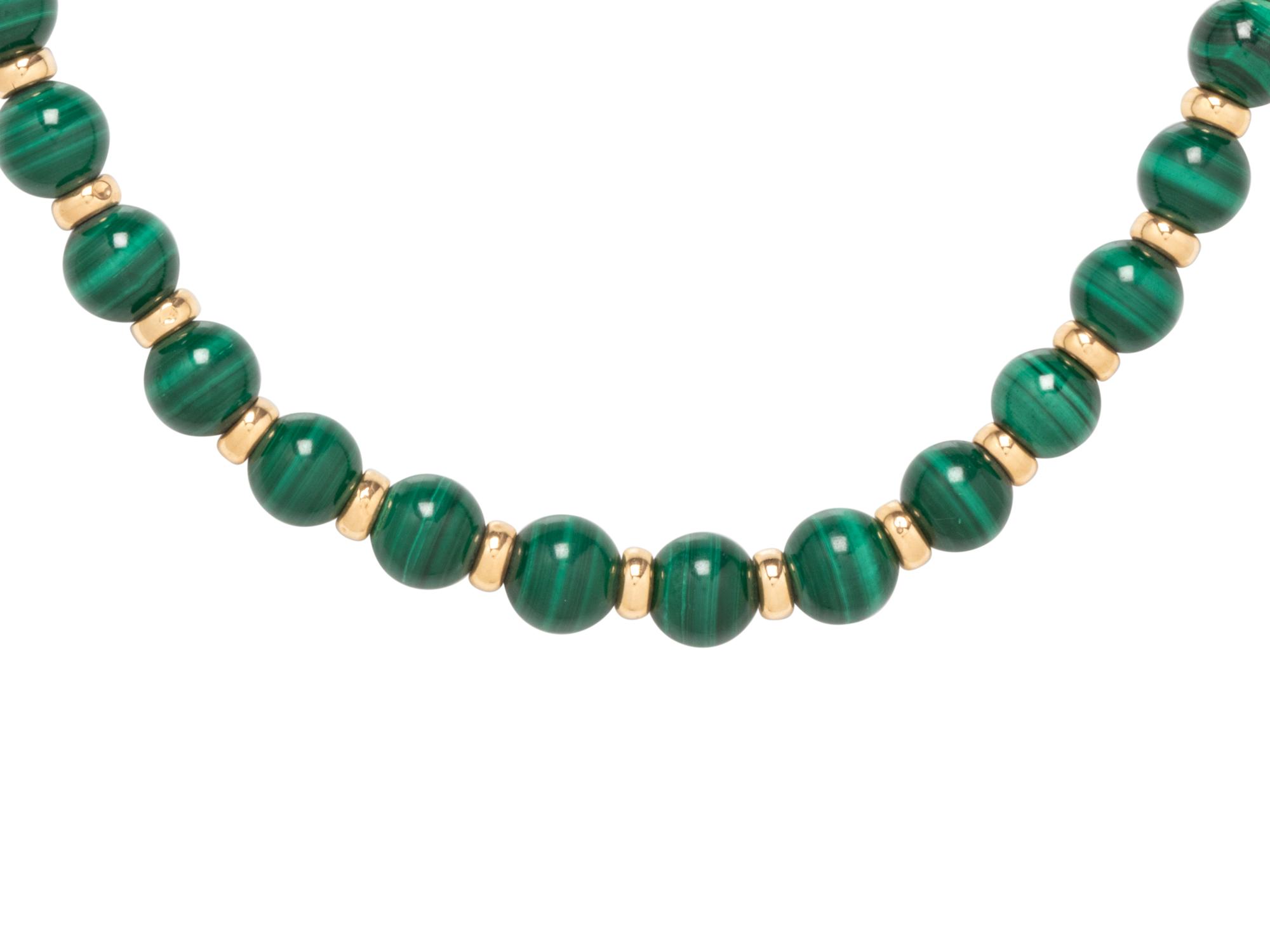 MALACHITE BEAD NECKLACE