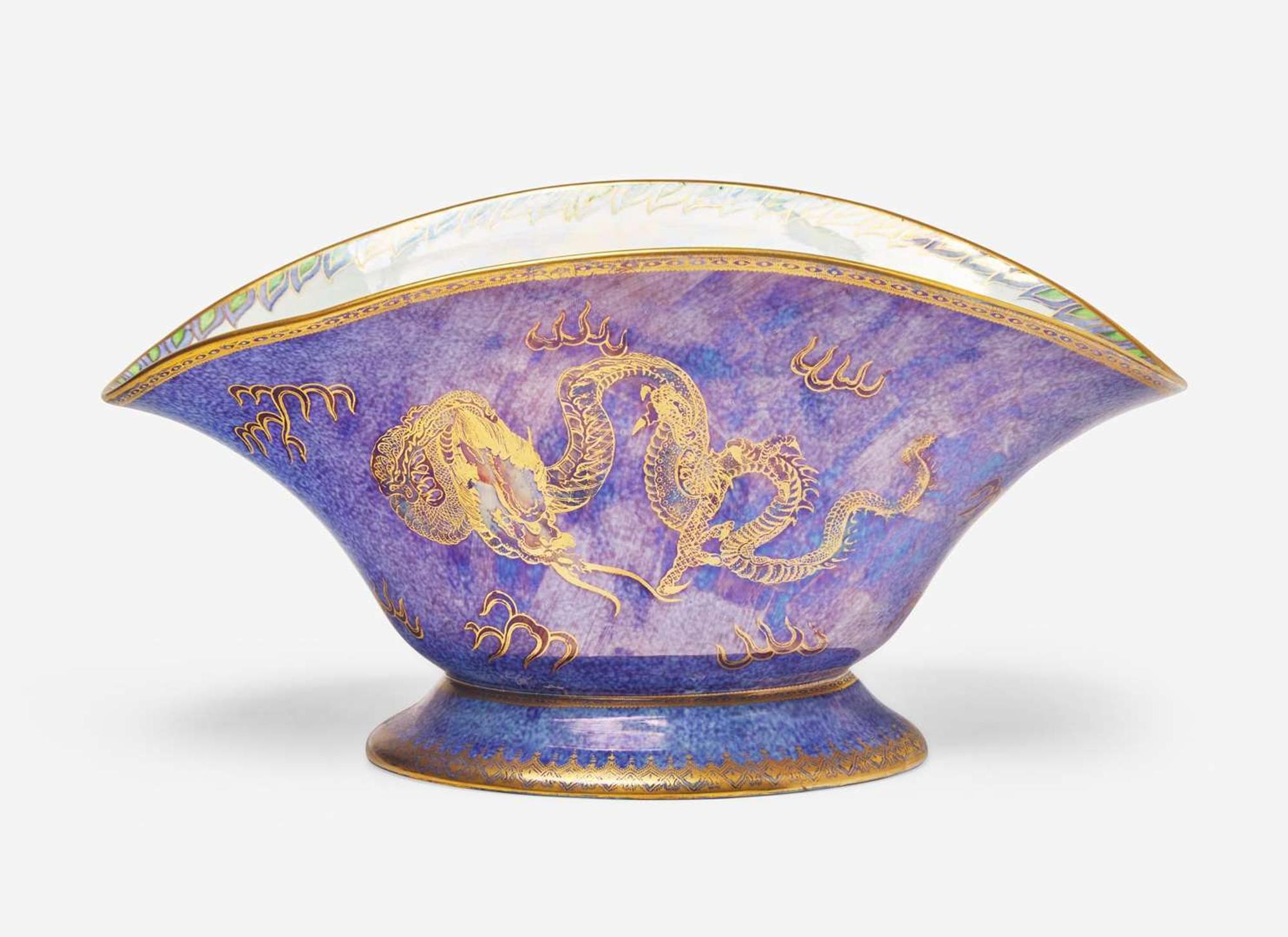A Wedgwood Dragon Lustre Fan-Shaped Centerpiece Bowl, UK, circa 1915